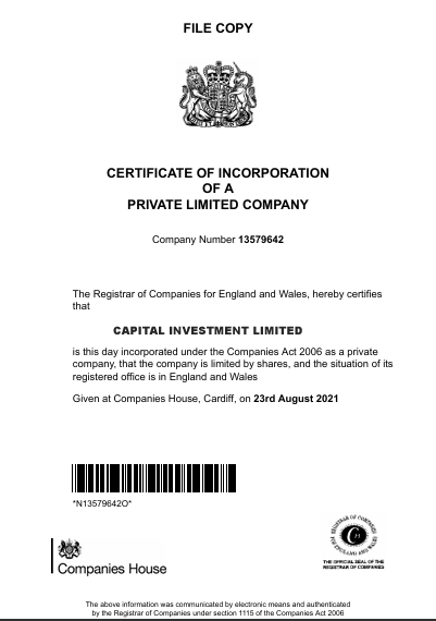 Company Certificate